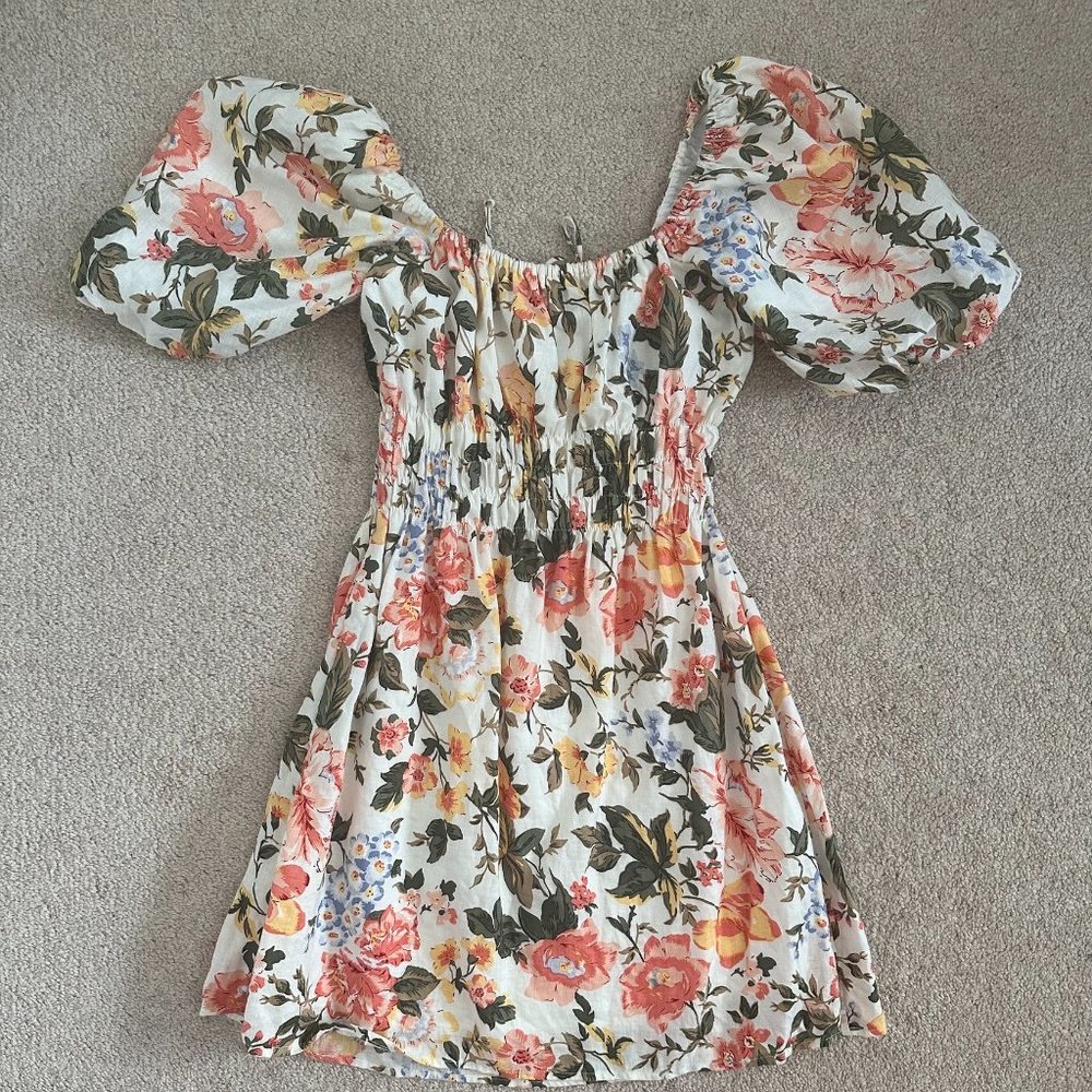 Faithfull The Brand Nikoleta Mini Dress Teatro Floral Print Size Small - Picture 4 of 4